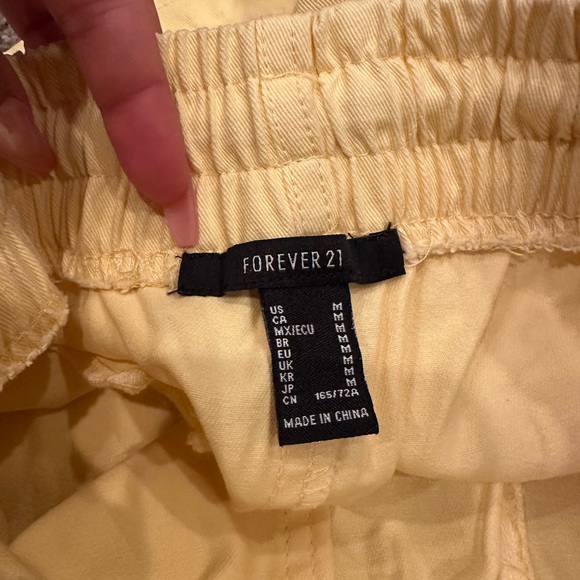 Forever 21 yellow high waisted shorts size medium - Picture 2 of 6